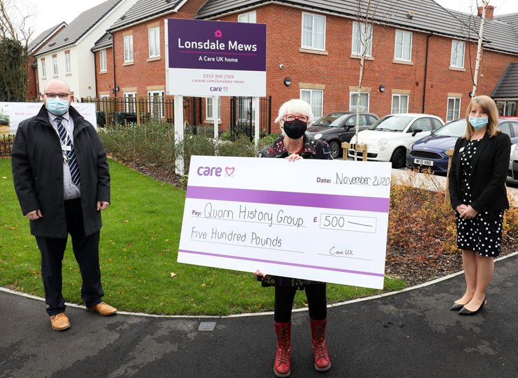 Quorn care home supports local groups with £1,000 donation